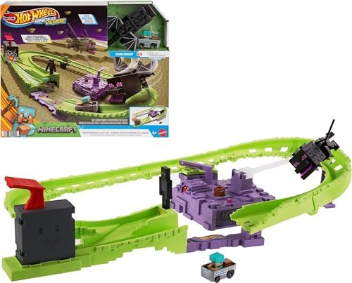 Hot Wheels RacerVerse Pista de Brinquedo Minecraft para crianças ...