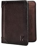 【Bloqueo RFID】Esta billetera hombre está equipada con tecnología avanzada de bloqueo RFID.Cada una de las carteras de bloqueo RFID está forrada con protección RFID para evitar la captura no deseada de datos, señales de bloqueo, este soporte de tarjeta protege sus datos contra el robo de identidad electrónico y protege su privacidad.