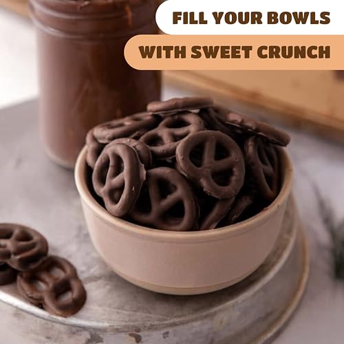 Chocolate Covered Pretzels - 5 Pound Pack - Dark Chocolate Pretzels for Office Bowls, Snacking, and Gifting - Sweet & Salty Snack - Crunchy Holiday Treat