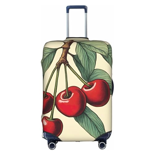 Lovely Sweet Red Cherry Tsa Approved Luggage Cover For 18-32 Inch Suitcases Scratch-Resistant Stretch Luggage Cover
