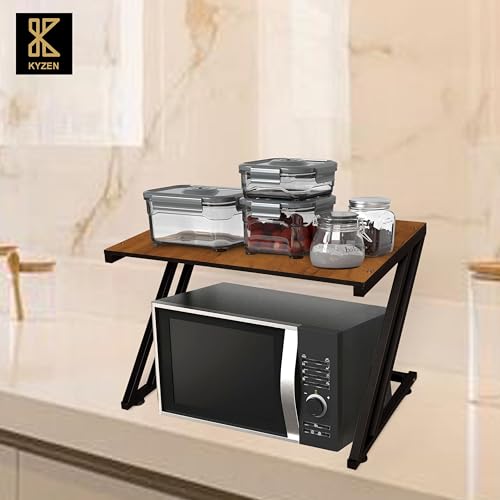 Image of KYZEN Deluxe Microwave Oven OTG Stand for Kitchen Counter, Toaster Organizer, Extra Storage for Home & Kitchen Appliances 1Z Deluxe