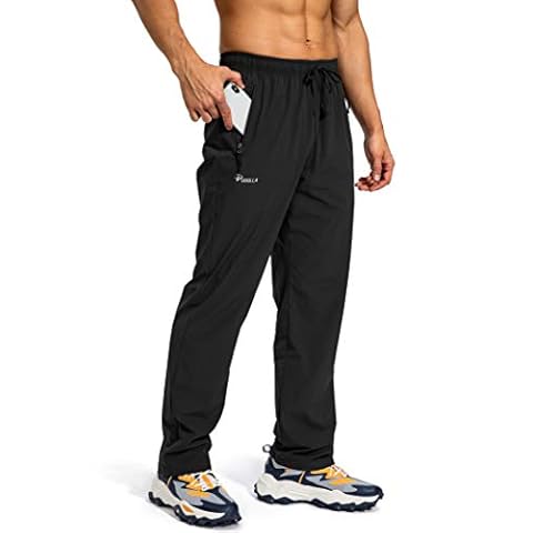 Pudolla Men's Elastic Waist Athletic Pants Cover