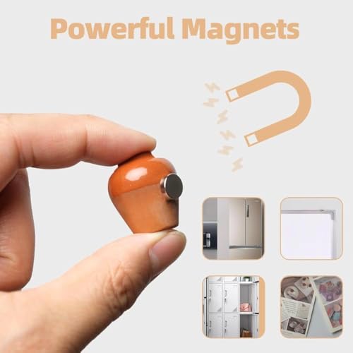 Image of Fridge Magnets Marble Texture Crystal Refrigerator Glass Magnet Decorative Fridge Strong Small Cute Colorful Magnet for Kitchen Office Whiteboards Cabinets Photos Party (Mini Vase Design)