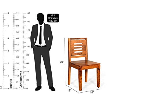 Image of MAMTA DECORATION Sheesham Wood 4 Seater Dining Table Set | Four Seater Dinner Table with 4 Chairs | Dinning Table Set 4 Seater for Living Room & Restaurant | Dining Room Sets for Home, Honey Finish