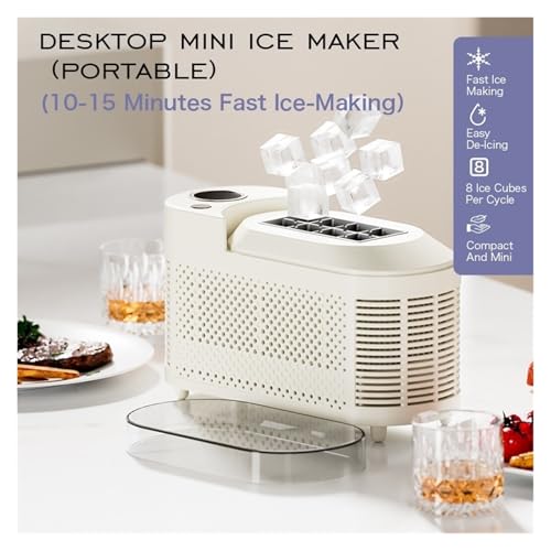 Máquina para hacer hielo portátil pequeña miniatura 4