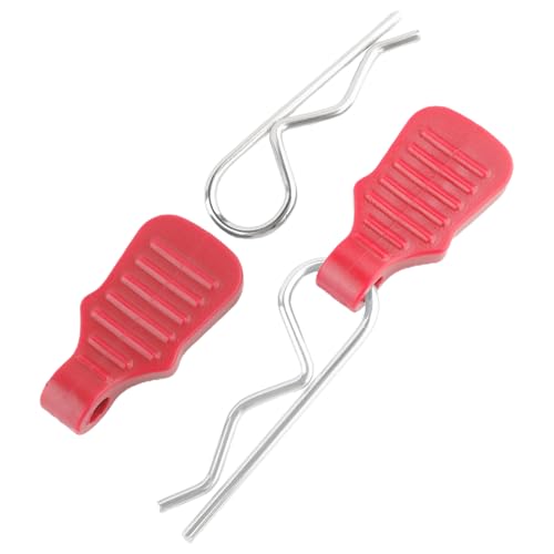 GDOOL 30 Pieces 1.2mm Universal RC Body Clips with Pull Tabs Car Clips RTR Clip Pins H165 Assembly Spare Parts for 1:8 1:10 1:12 Scale Redcat HPI Himoto HSP Exceed Car Parts Truck Buggy（Red