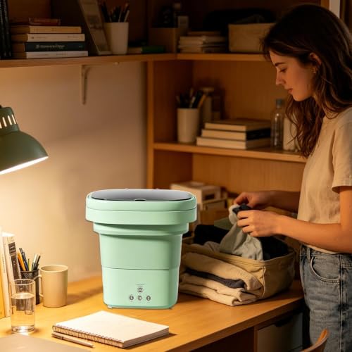 Lavadora portátil plegable de 6L para solucionar la colada en espacios reducidos 2