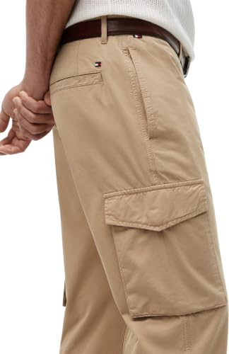 Tommy Hilfiger Herren Cargo Hose Denton Twill mit Taschen, Beige (Sandalwood), 31W/36L – Ansicht 4