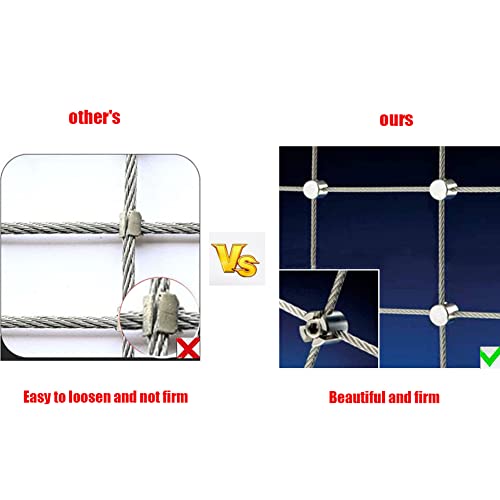 Xxhong 316 Stainless Steel Cross Cable Clamps For Wire Cables Cable Railing Wire Rope Cross Clips For 1/8" Rope 20 Pcs #TOP6