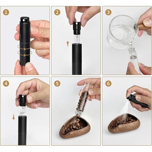 Dosificador para café contenedor de madera con cuchara y spray RDT 7