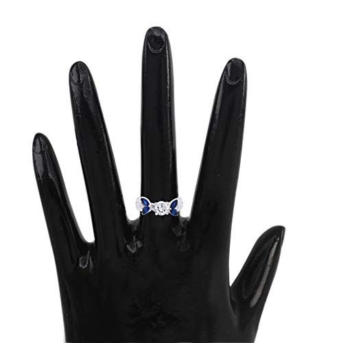 Marquise & Round Simulated Blue Sapphire & Cubic Zirconia Enhancer Guard 10k Gold4