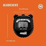 Marathon Adanac 3000 Digital Stopwatch Timer, Black - High Precision Accuracy to 1/100th Seconds - Water, Dust & Shock Resistant - 46” Lanyard Included - Image 5