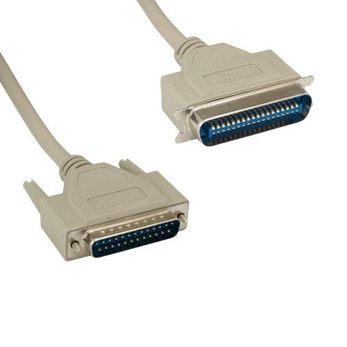 Kentek 25 Feet Ft Ieee-1284 Db25 To Cn36 Parallel Serial Printer Data Cable Cord 28 Awg Bi-Directional 25 To 36 Pin Molded Male To Male M/M Centronics 18Pr Port For Lpt Legacy Pc Mac Linux #TOP22
