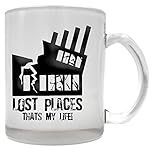 WB wohn trends Tee-Glas mit beidseitigem Motiv ~ Lost Places Thats My Life! ~ Farbe: Milchglas ~ Kaffee-Tasse mit Motiv