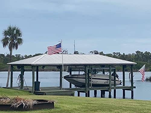 Uncommon The Original Telescoping Flagpole, 20Ft Silver – Maintenance Free Flagpole Kit, Includes Aluminum Telescoping Flagpole, 3' X 5' American Flag, Hardware For 2 Flags And Detailed Installation Instructions, Made In Usa #TOP4
