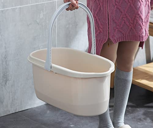 Haundry 4.5 Gallon Cleaning Bucket, Good Grips Household Mop Bucket For Cleaning Supplies, Cleaning Caddy Organizer Basket With Handle, 17.1L, Grey #TOP2