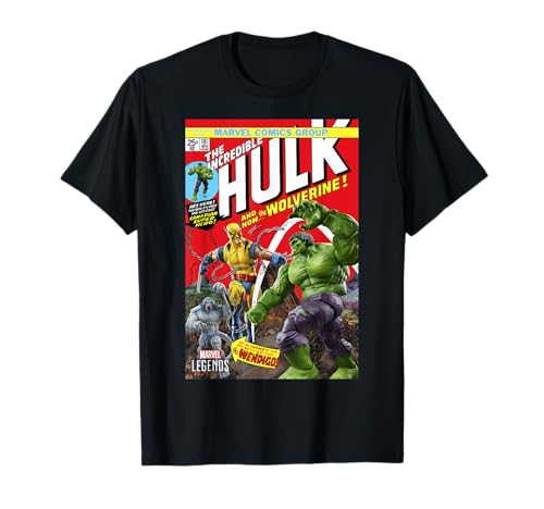 T-shirt Marvel Legends Series Hulk And Wolverine Comic Cover vêtement geek manga BD américaine
