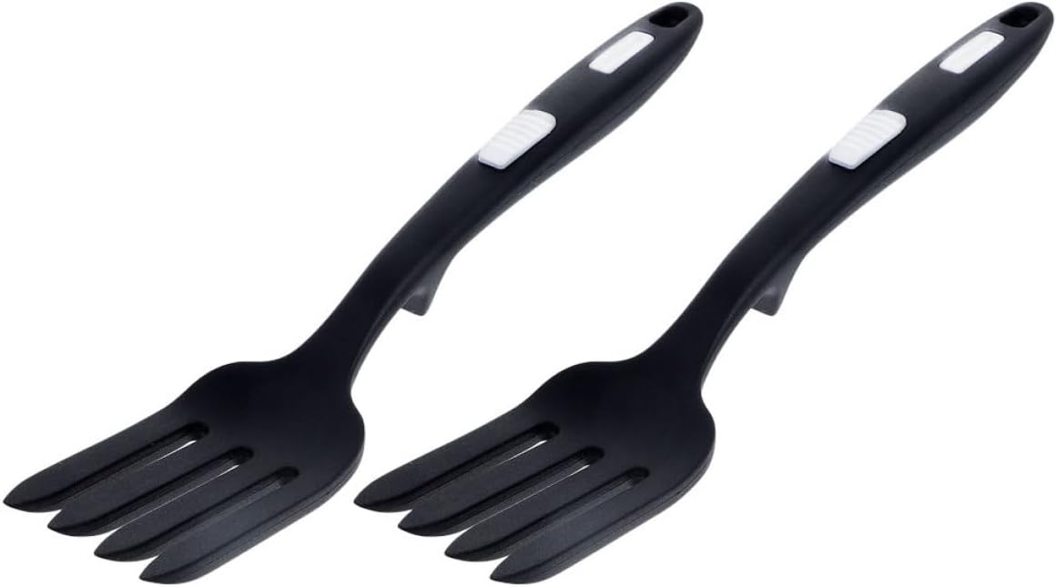 2pcs Silicone Kitchen Pasta Fork, Ergonomic Nonstick-safe Cooking