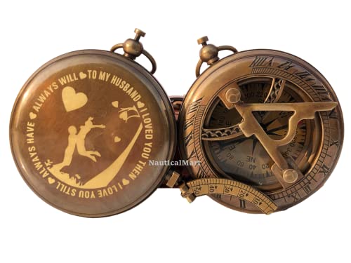Brújula personalizada de latón portátil para regalo miniatura 1