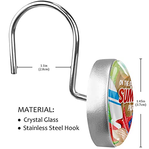 Crochets pour rideau de douche d'excellence en acier inoxydable durable pour salle de bain