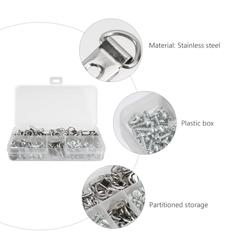 Image of Picture Hanging Kit Level 80pcs Stainless Steel Photo Frame Hooks Home Hardware for Easy Hanging Decorations
