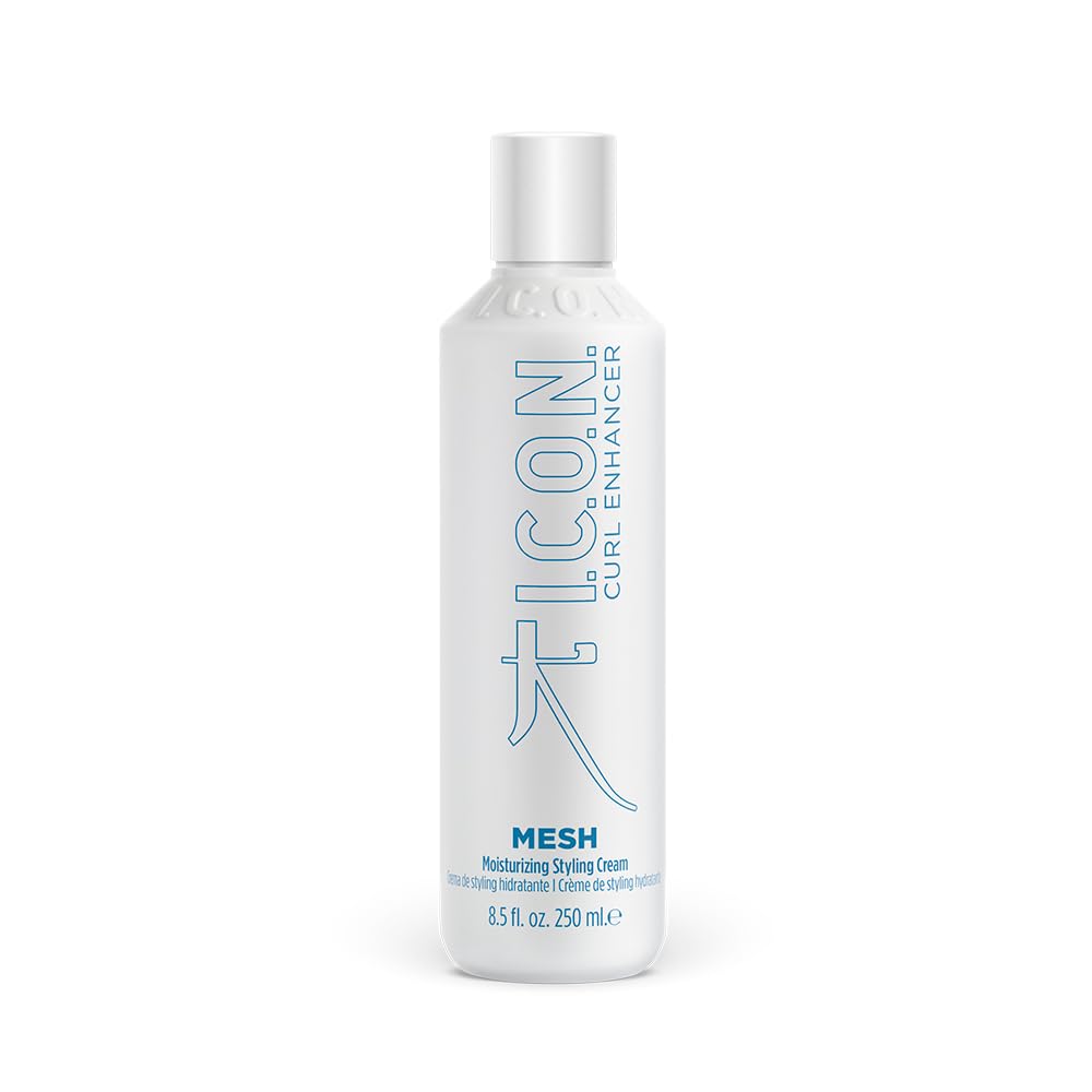 I.C.O.N. Mesh Moisturizing Styling Cream, Styling Cream for Wavy, Curly and Straight Hair, Hidrates, Protects and Moisturizes Curls, 8.5 Fl oz