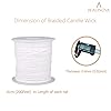 BEADNOVA Braided Candle Wick Spool 200 ft Cotton Roll Core Braided Wick for Candle Making and DIY (61m/67yard/200 Foot) #1