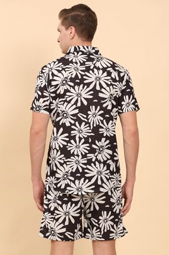 Image of Mens Printed Casual Shirts and Shorts Set Button Down Co-ord Set