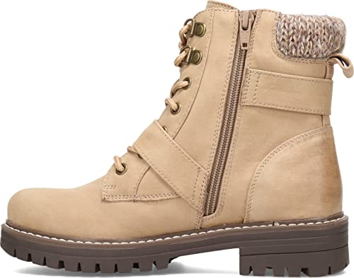 Cliffs By White Mountain Shoes Women's Marlee Ankle Boot, Natural/Fabric, 9 M #TOP2