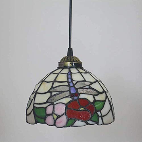 Lustre Tiffany suspendu avec abat-jour vitrail 8 pouces pour couloir