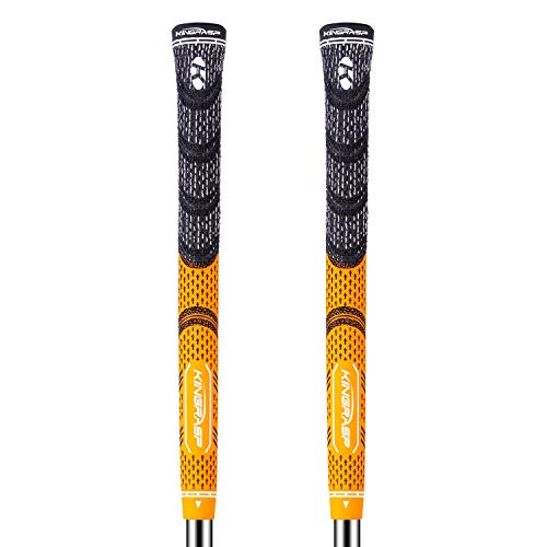 Lehui Golf Grips Set of 2(Free 2 Tapes) - All Weather Cord Rubber Golf Club Grips Ideal for Clubs Wedges Drivers Irons Hybrids (Orange, Midsize)