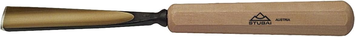 Stubai 520930 Type 9 with Wooden Handle Woodcarving Chisel, Gold/Beige, 30 mm