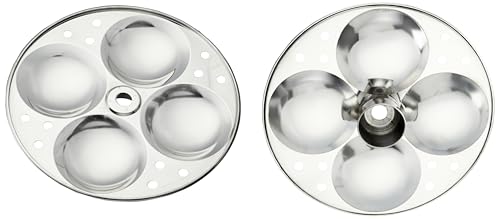 Image of TOSAA STAINLESS STEEL IDLI 4 * 3 PLATES (12 IDLIS) COMPACT IDLI MAKER - FOR HEALTHY COOKING, STEAM FRESH IDLIS EVERY TIME