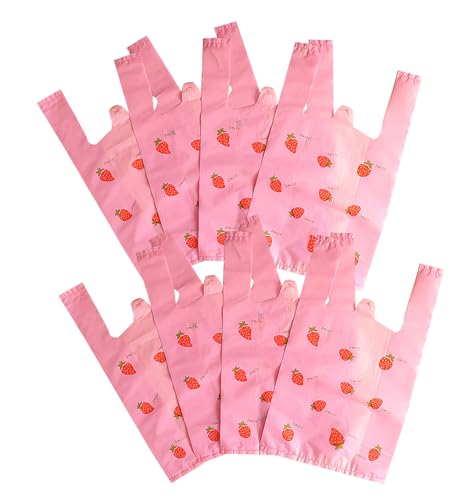 Sacs de courses fraise rose 20x35 cm parfaits pour vos fruits et légumes