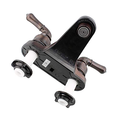 Empire Faucets Rv Lavatory Faucet - 4 Inch Bronze Bathroom Faucet For Rv Sink, Water Saving Aerator And Teapot Handles #TOP3