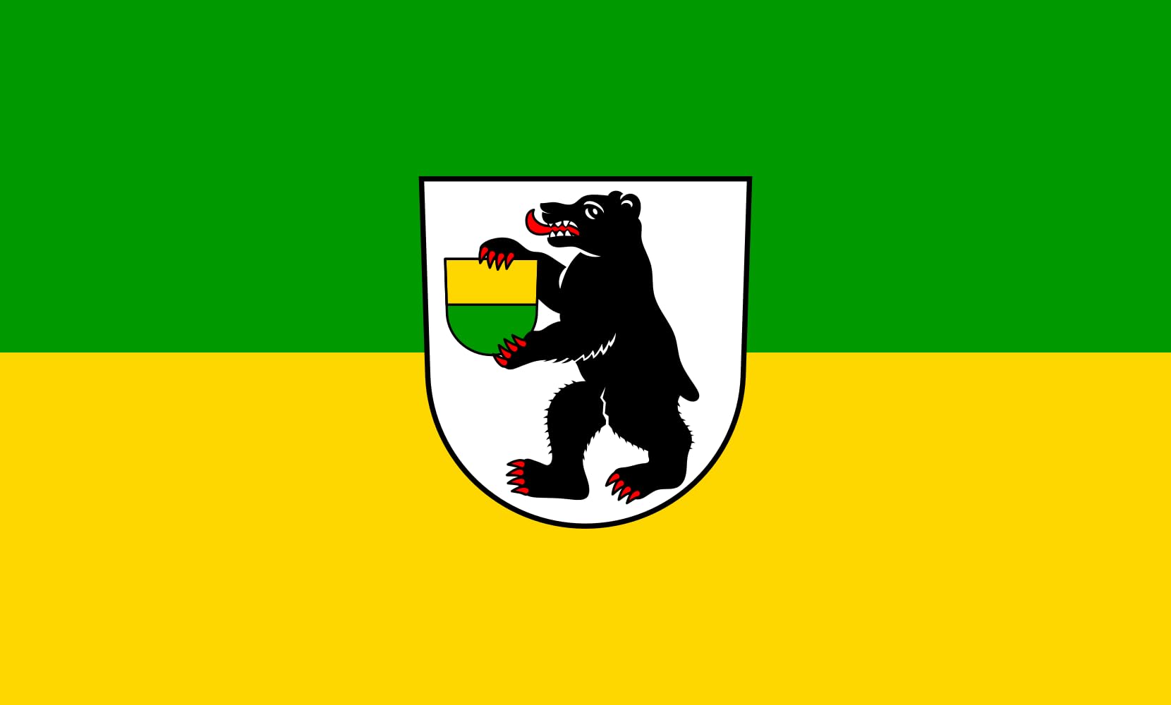 Drapeau Large Merzhausen | drapeau paysage haut de gamme de 1.35m²