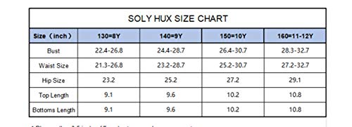 Soly Hux Girl's Spaghetti Strap Bikini Bathing Suits Two Piece Swimsuits Black White Tie Dye 150 #TOP4