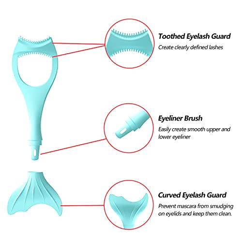 Makeup Cosmetic Eyelash Tool Lashes Buddy Eye Lash Mascara Guard Mascara Shield Applicator Eyelash Brush Tool Makeup Tool Upper Lower Eye Lash Mascara Guard Applicator Eyelash Brush Tool 2 Pack #TOP5