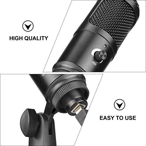 EXCEART Microfone Condensador Com Suporte de TripÃ© Microfone Usb para GravaÃ§Ã£o de PC para Jogos d