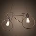 Produktbild HJQ Kronleuchter Industrie Loft Anhänger Deckenleuchten Eisen Kunst Retro Fahrrad Kronleuchter Für Schlafzimmer Korridor Cafe Restaurant (2-licht)