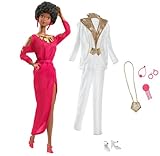 barbie 80s 90s Incluye muñeca de la vendimia, además de equipo de la manera de los 80 extra, 3 tarjetas de colección, y un folleto de reproducción