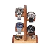 Divit Shilp Support de montre pour homme et femme – Tour de présentation de montres, organisateur de bijoux pour bagues, bracelets et colliers | Cadeau idéal pour homme et femme (finition marron mat)