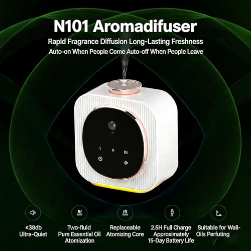 Difusor aromático eléctrico mini con luz nocturna y batería miniatura 2