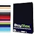 Buymax Spannbettlaken Topper 120x200 cm Spannbetttuch 100% Baumwolle Jersey für Matratzentopper bis 9 cm Matratzenhöhe Bettlaken für Boxspringbett Topper, Schwarz