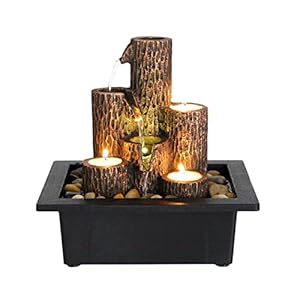 SURPRIZON Lotusblatt Tischbrunnen mit 3 Stufen