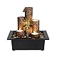 SURPRIZON Lotusblatt Indoor Tischbrunnen 3 Stufen mit Ein-/Ausschalter und natürlichen Flussfelsen Zen Entspannung für Büro, Wohnzimmer, Schlafzimmer (Grau, 17.5x17.5x7.67 cm)