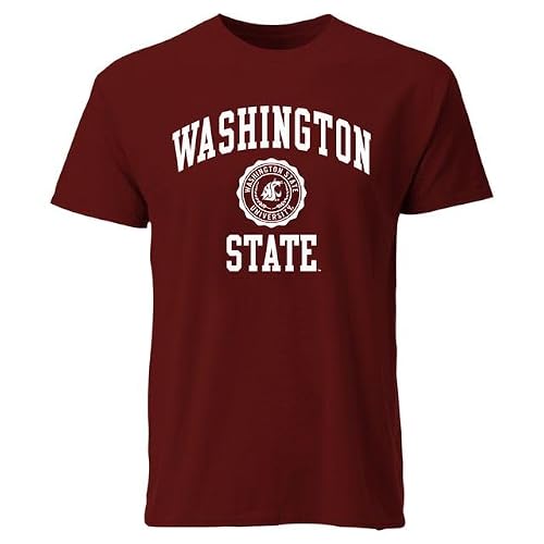 Barnesmith Washington State University WSU Cougs Short-Sleeve T-Shirt, Heritage, Crimson, Small