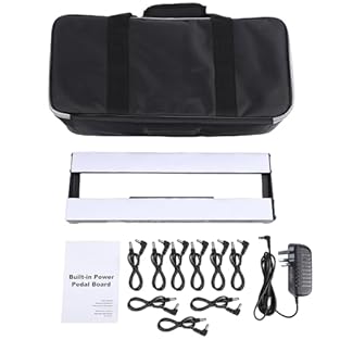 [Intelligent Design] Our guitar effects pedalboard includes led color indication for clear power status visibility, enhancing your playing experience. [Multiple Outputs] The electric guitar effects board features 8 dc outputs and 1 usb output, ensuri...