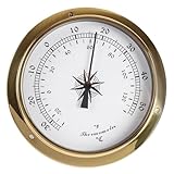 Stazione Meteo Termometro barometro igrometro da parete 115 mm, orologio, stazione meteorologica, for interni ed esterni(Color 2)