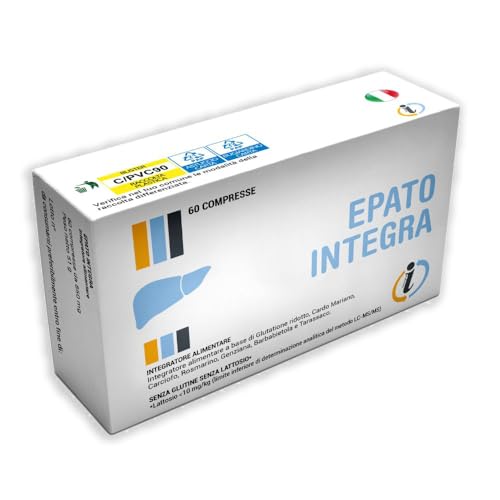 Epato Integra Integratore Naturale per Steatosi Epatica e Fegato Grasso – Con Carciofo, cardo mariano e Glutatione Ridotto – Detox Fegato, 60 Compresse, made in italy